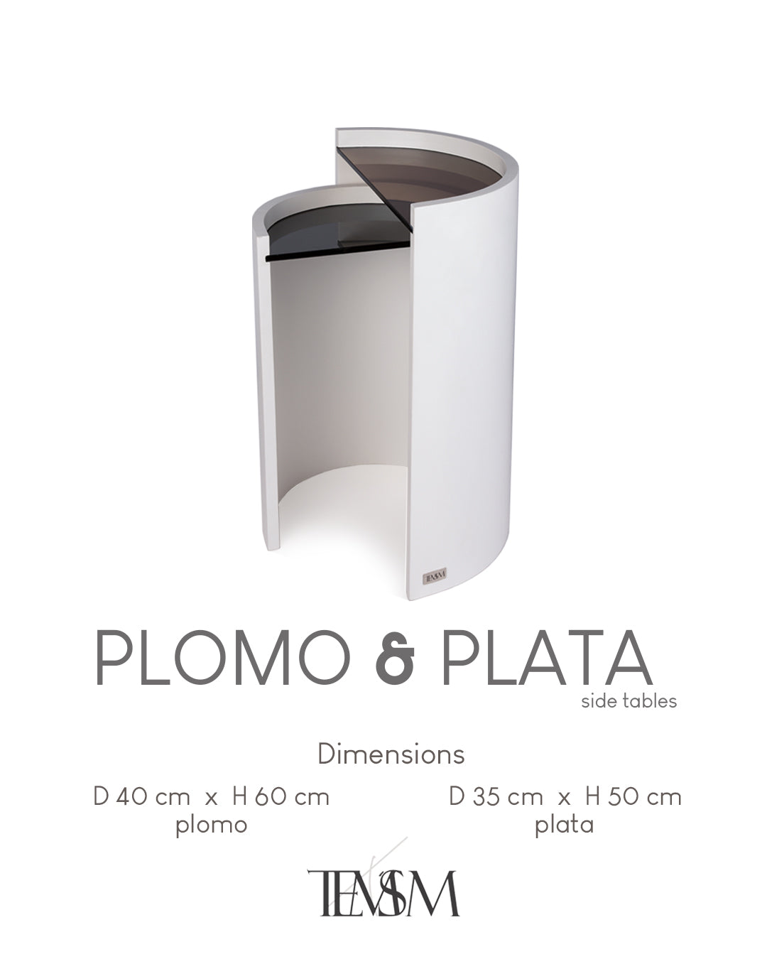Plomo & Plata Twin Table Set