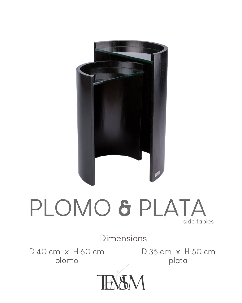 Plomo & Plata Twin Table Set