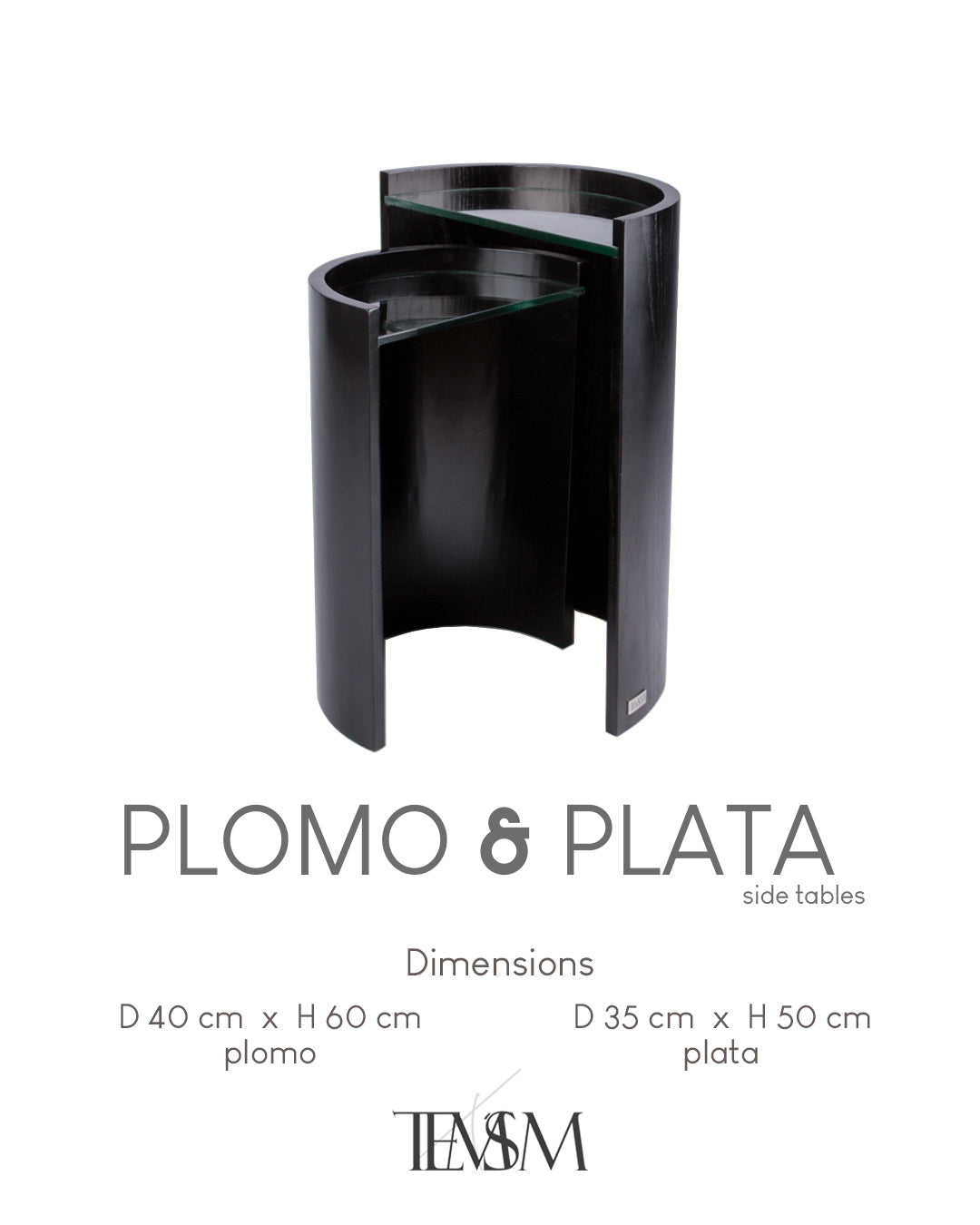 Plomo & Plata Twin Table Set